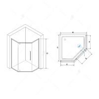 Душевой уголок RGW SV-81 трапеция  100*100*195 32328100-11 профиль Хром стекло Прозрачное 6 мм RGW