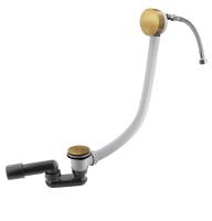 Слив перелив с наполнением ванны через перелив, донный клапан с системой "Клик-клак"  CZR-B-STW-02 бронза   Cezares