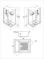 Кабина душевая ESBANO EST-129 CKRB