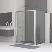 Душевой уголок RGW CL-40 (CL-11 + Z-050-1) прямоугольный  100* 70*185 04094007-011 профиль Хром стекло Прозрачное 4 мм RGW