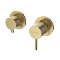 Встраиваемый однорычажный смеситель на 3 выхода  Ручка "антикапля". LEAF-VDIM3-L-SR Sunrise ручка  Sunrise Cezares