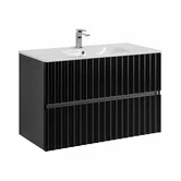 ELEGANT База под раковину подвесная с двумя выкатными ящиками, с LED подсветкой ручек. Чёрный матовый, 770x469x550 AM-ELEGANT-800-2C-SO-NM-LED  ART&MAX